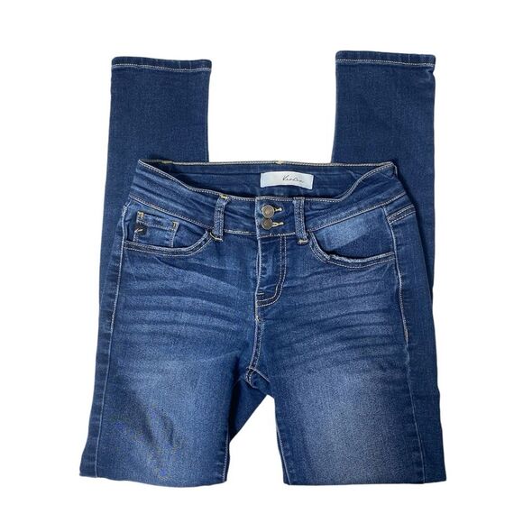 Kancan Holly Midrise Skinny Jeans Dark Wash Blue Women's Size 5/26 - Picture 1 of 14